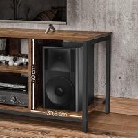 Soporte de TV de hasta 60 Pulgadas, Mueble Tele con estantes Abiertos, Consola para Sala de Estar, Entretenimiento, Marrón Rústico y Negro LTV060B01 - details 5