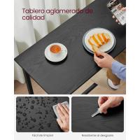 Juego de Mesa y Taburetes de Bar, Mesa de Desayuno con 2 taburetes, Marco de Acero, Industrial, Marrón Rústico y Negro Tinta LBT218B01 - details 19