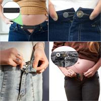 Extensores de botones para pantalones vaqueros, 6 tamaños, extensor de cintura de botón, cintura elástica ajustable Flexible para mujeres y hombres - details 2