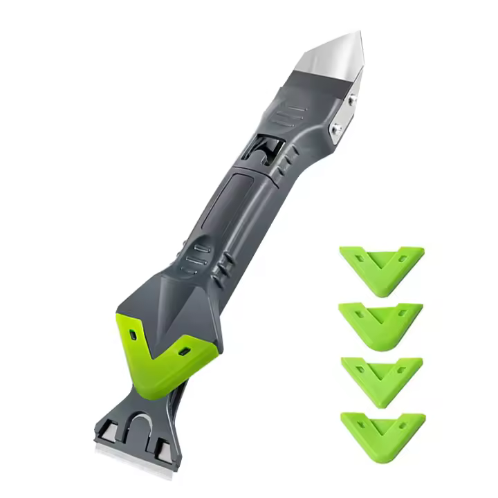 Removedor de selladores de silicona 5 en 1, raspador, herramientas de acabado de calafateo suave, Kit de lechada, reparación de costura, juego de herramientas de mano, accesorios - 1