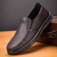 Otoño 2024 nuevos mocasines de cuero PU para hombres cómodos zapatos planos de negocios sin cordones con fondo suave para la temporada de invierno de boda - details 2