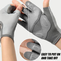 Guantes de ciclismo antideslizantes para mujer, manoplas finas y transpirables de medio dedo para gimnasio, levantamiento de pesas, Yoga, culturismo y entrenamiento, 1 par - details 7