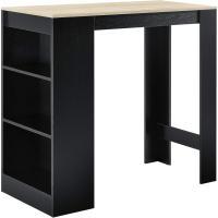 Elegante Mesa de Bar de Bistro 110 x 50 x 103cm Barra de Cocina Alta con 3 Estantes - details 6
