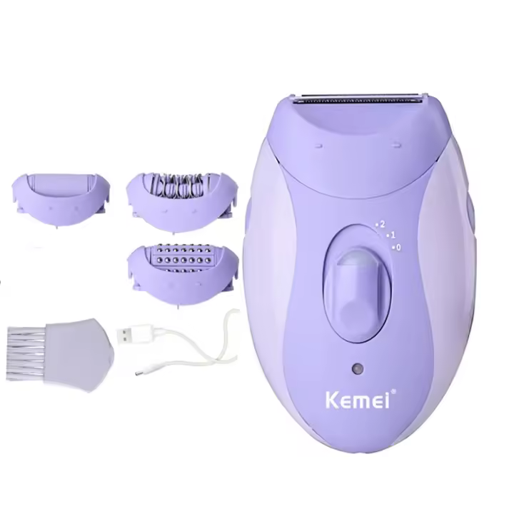 Kemei-depiladora eléctrica recargable para mujer, afeitadora de Bikini, recortadora de cuerpo entero, máquina de depilación de piernas y axilas, eliminador de callos de pies - 1