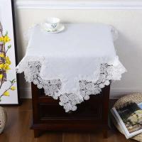 Mantel rectangular de tela americana de lino y algodón, estilo nórdico, estampado ENCE moderno, blanco - details 16