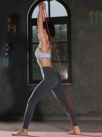 Bandas de resistencia física de 81 pulgadas, expansor elástico de goma, bandas deportivas rojas para Yoga, equipo de tensión, ejercicio, gimnasio, fuerza O6A2 - details 15
