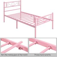 Cama Individual Hierro Cama Metálica para colchón de 90 x 190cm Cama Industrial Estructura Metal - details 58