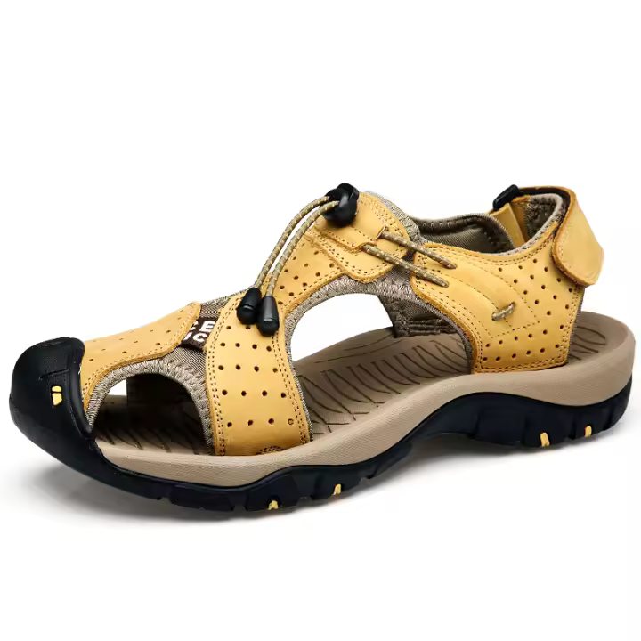 Zapatos de cuero de alta calidad para hombre, sandalias de talla grande, a la moda, novedad de verano, 40-48 - 1