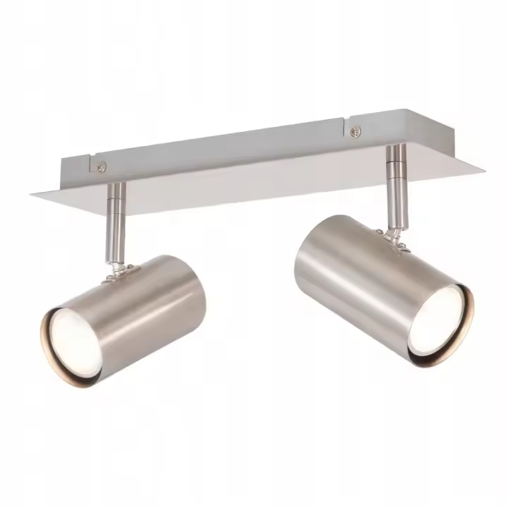 CBJKTX 2 Focos de techo GU10 330 °   Níquel ajustable para pasillo interior, foco de pared moderno para cocina, dormitorio, sin - 1