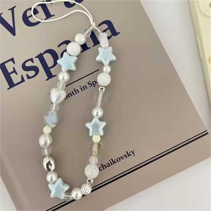 Colgante de Cadena de Teléfono de Perlas de Mar Accesorio Universal para iPhone Samsung - 1