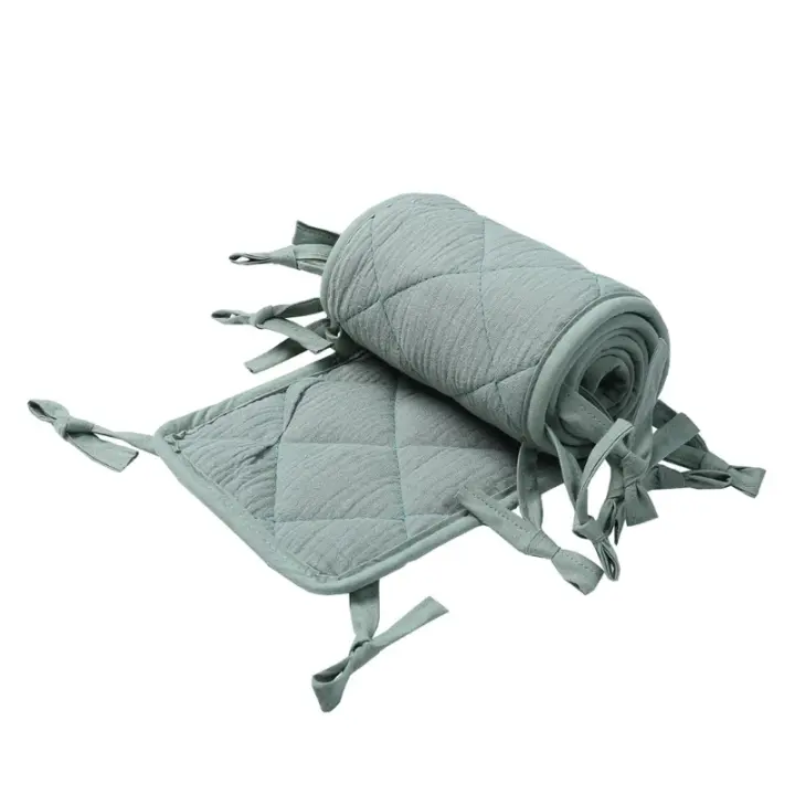 Parachoques de cuna de Algodón, Bordes envolventes, Rieles de Cuna, Rieles de dentición Seguros - 1