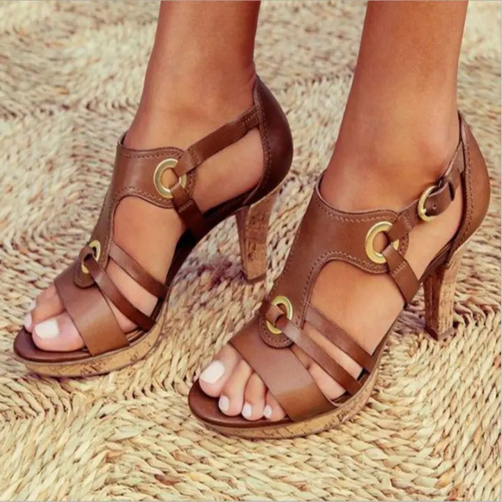 Sandalias de tacón alto de talla grande para mujer, novedad de verano - 1