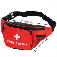 Riñonera de Primeros Ayudos Almacenamiento Médico en Bolsa Compacta Kit de Supervivencia para Rescate de Viaje Rojo - details 10
