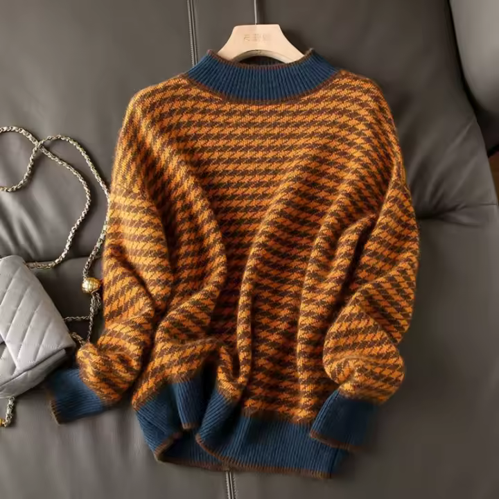 Suéter eered de manga larga informal para mujer de otoño 22 tejido alto ne loo mi para mujer - 1