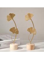 Artesanías de Hojas de Ginkgo Doradas Escultura de Hojas Nórdicas de Lujo para Sala de Estar - details 4