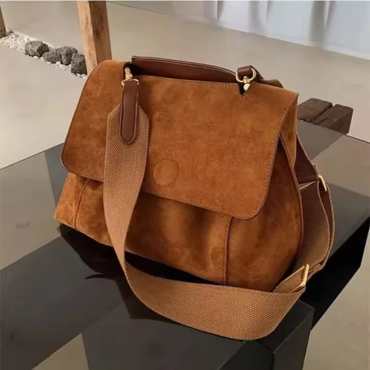 Bolso de hombro de diseñador para mujer, bolso de gran capacidad en piel sintética, estilo informal con correa cruzada, bolsos de mensajero - 1