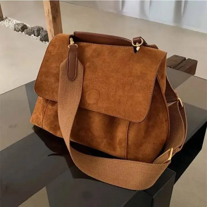 Bolso de hombro de diseñador para mujer, bolso de gran capacidad en piel sintética, estilo informal con correa cruzada, bolsos de mensajero - 1