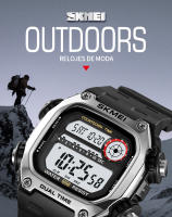 SKMEI-reloj deportivo para hombre, cronómetro con luz trasera, cuenta atrás, resistente al agua, 5bar, alarma - details 0