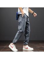 Pantalones Cargo Harem Para Hombre Negro Azul Estilo Callejero Primavera Verano Denim Midweight Cierre Con Cordón Talla Grande Hasta 8XL - details 12