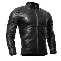 Chaqueta de Cuero para Motocicleta para Hombres 2025 Ajuste Delgado, Ropa Exterior Ligera - details 4
