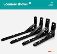 KAK-soportes de estante plegables de 2 piezas, acero inoxidable, 8-14 pulgadas, soporte de estante plegable resistente para mesa, ahorro de espacio, Hardware de bricolaje - details 6