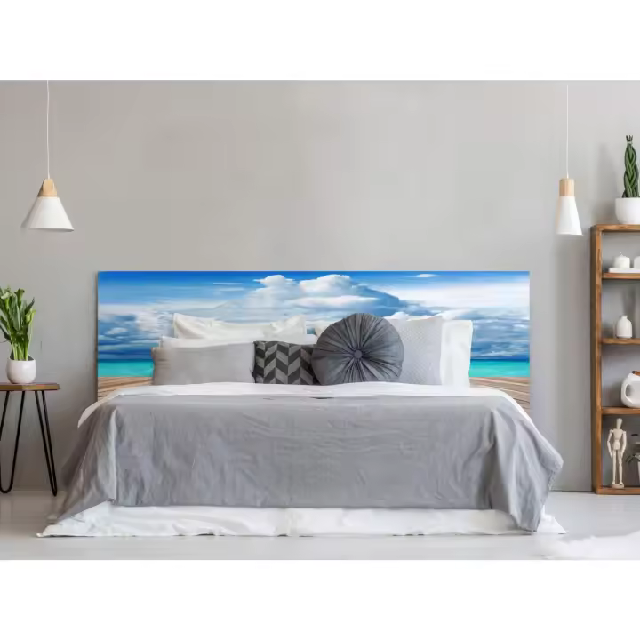 Cabecero Cama PVC Impresión Digital Agua Cristalina 115 x 60 cm |   Disponible en varias medidas |   Cabecera Ligera, Elegante, Resistente y Económica - 1