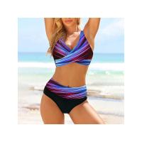 Bikinis de realce para mujer, traje de baño de cintura alta con cuello Halter, ropa de playa, 2023 - details 4