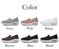 Zapatillas de tenis deportivas para mujer, zapatos cómodos de suela gruesa ligera, sin cordones, de malla transpirable, para caminar al aire libre - details 5