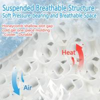 Cojín de asiento de hielo de Gel transpirable, cojín de asiento sedentario suave y práctico, cojín Universal duradero para silla de verano, viajes largos - details 5