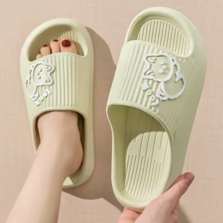 Zapatillas de verano antideslizantes Plataforma de baño con dibujo de oso - 1