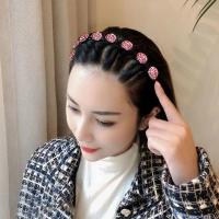 Diadema fija con flequillo de diamantes de imitación antideslizante, accesorios para el cabello dulces, bandas para el cabello con Clips, tocado de estilo coreano, Aro para el cabello brillante - details 17