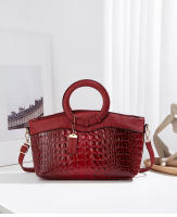 Estilo de bolso de mujer nuevo patrón de cocodrilo personalizado anillo hombro oblicuo span bag - details 12