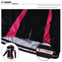 Conjunto de ropa de Ciclismo de X-TIGER para mujer, Jersey transpirable de manga larga para bicicleta de montaña, otoño - details 11