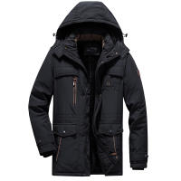 Abrigo de Invierno de Moda para Hombres CHAIFENKO Abrigo de Vellón Grueso con Múltiples Bolsillos - details 2