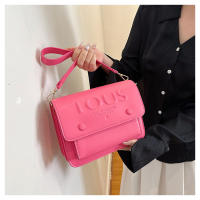 Bolso sencillo con estilo de oso español para mujer, bolso de hombro tipo bandolera versátil a la moda de seda color melocotón - details 35