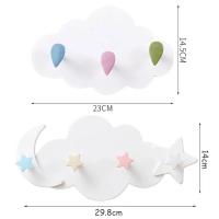 Ganchos en Forma de Nube Estrella Sin Perforación de Pared Ideal para Ropa, Sombreros, Bolsos, Almacenamiento de Cocina y Sala de Estar Decoración del Hogar - details 0