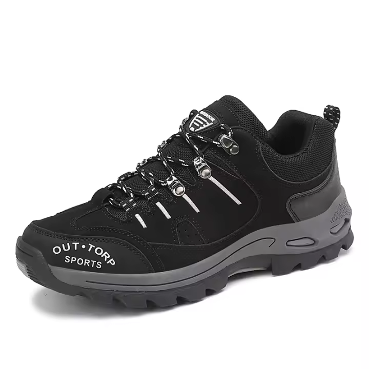Zapatos de senderismo para hombre, zapatillas de senderismo de cuero para actividades al aire libre, zapatos de viaje, zapatos deportivos antideslizantes, transpirables e impermeables, zapatos de trabajo - 1