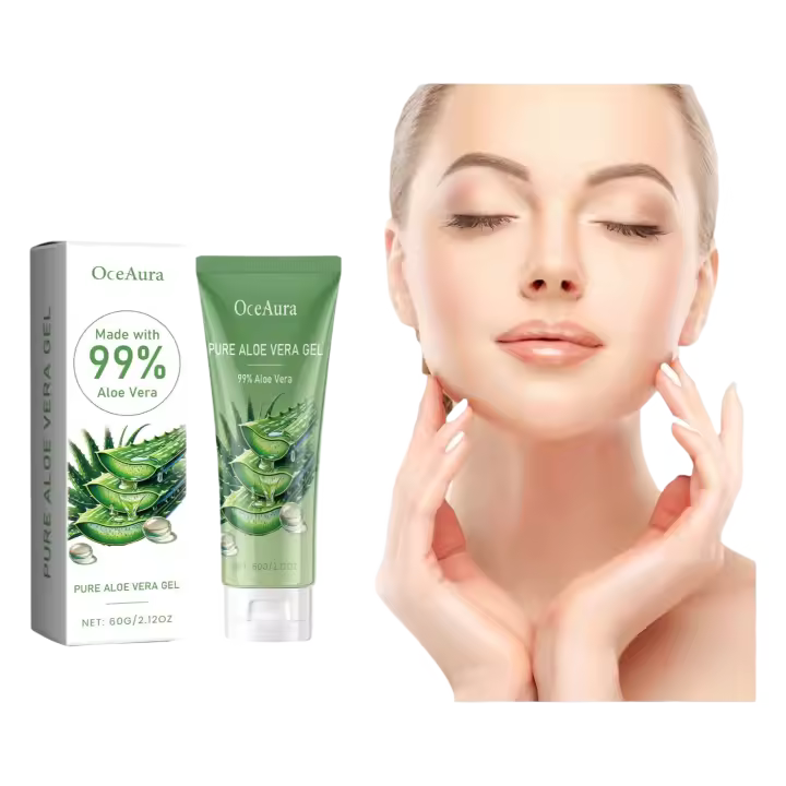 Crema Facial hidratante de Gel de Aloe Vera para reparación de quemaduras solares, crema Facial suavizante para aliviar la piel seca y sensible - 1
