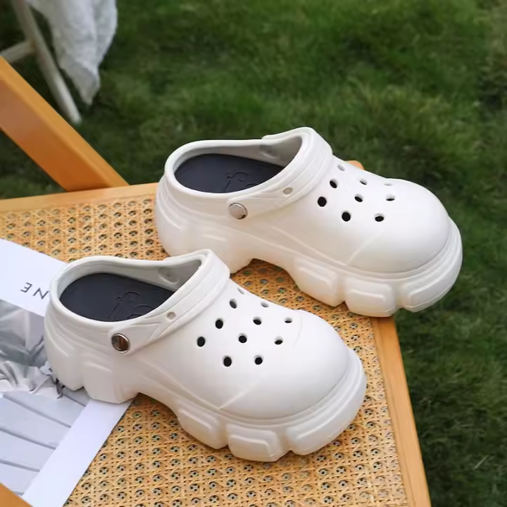 Sandalias de mujer para jardín y playa con plataforma impermeable de verano, tacón alto de 7 cm, EVA, cómodas, casuales, sin tobilleras. - 1