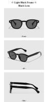 2025 Gafas de sol redondas retro para hombre y mujer, diseñador de marca famosa, gafas de sol vintage de lujo para rostros pequeños. - details 8