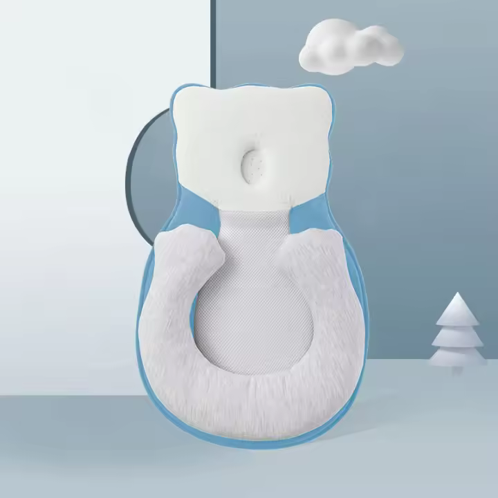 Almohada de alimentación moldeadora para bebé recién nacido, Protector de cabeza antisesgado, almohadilla de posicionamiento para dormir, almohadas de viaje transpirables para Mattres - 1