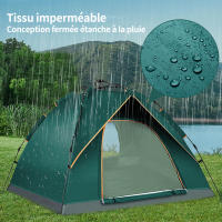 Rcynview Tienda de campaña para 4 personas, tienda de campaña ligera, resistente, impermeable para exteriores, tienda de campaña tipo domo ligera, tienda compacta con tamaño de paquete pequeño para familia, playa, festival, grupo - details 1