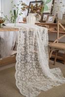 Ense blanco con sábanas, mesa vintage, baby shower bordado de granja, boda, mantel de pestañas para fiesta de cumpleaños - details 9