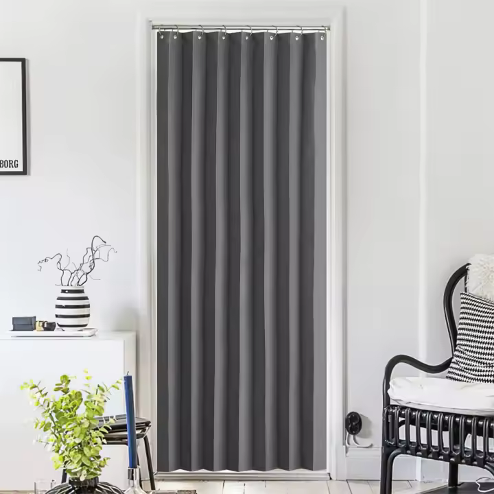 RYBHOME-cortinas opacas para puerta de estilo acordeño, divisor de habitación para sala de estar, baño y dormitorio - 1