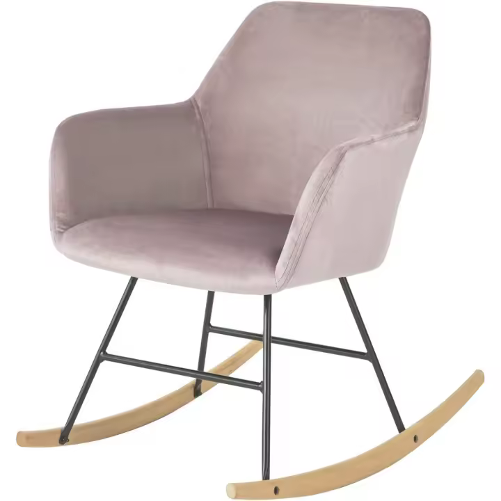 Relax Tejido de Terciopelo Rosa Claro Alto de Asiento 42 cm - 1