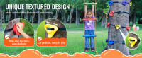 SucceBuy Kit de escalada de árboles Ninja, soportes de escalada, correas de trinquete y escalera de escalada, ideal para niños y adultos, rocas de escalada coloridas para juegos de guerreros Ninja al aire libre - details 3