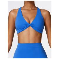 Sujetador deportivo con tirantes cruzados para mujer, sostén deportivo de realce, Top corto para Yoga, gimnasio, Fitness, transpirable - details 7