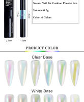 NAILCO-pluma de polvo de espejo para uñas, brillo metálico, decoraciones de Color, arte de uñas, efecto camaleón, pigmento de cromo láser - details 1