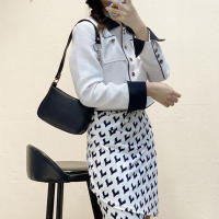 Bolso pequeño para mujer, moda Retro, Color sólido, cuero PU, hombro, axila, informal, Hobos, bolso de día - details 4