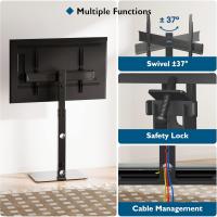 Soporte TV Pie para Pantallas de 30-70 Pulgadas de Curvos Planos Plasma OLED LCD LED hasta 40 kg, Soporte Suelo TV Altura Ajustable, VESA Máx 600x400 mm - details 2